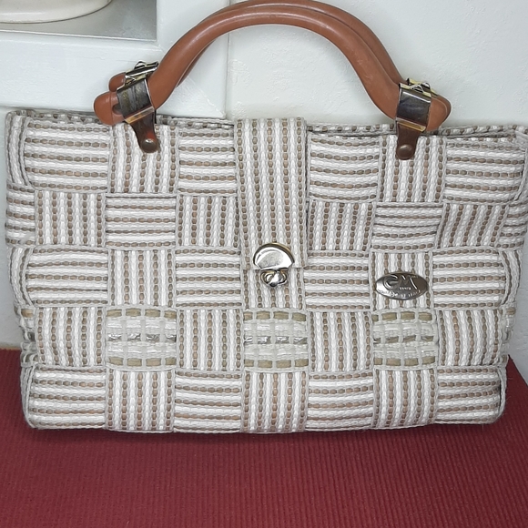 fermani italy Handbags - Fermani vintage straw handbag italy